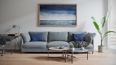 Grey & Blue Livingroom