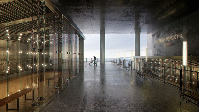 http://makonimation.com/portfolio/
A cyclist in a memorial structure.

3ds Max, Vray, Nuke