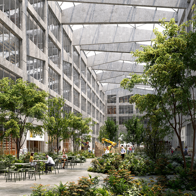 Building new industrial spaces with lush green spaces and circular economy oriented business model!