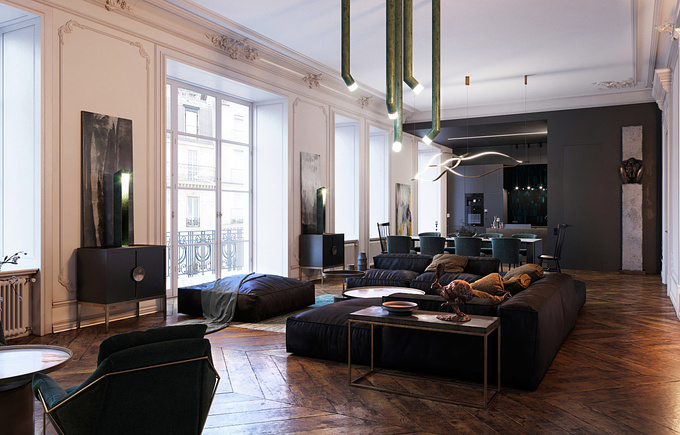 Workshop Dmitriy Grynevich - http://grynevich.com/en/
230 m2
2017
This wonderful apartment was created for an extraordinary family that lives in the wonderful city of Rouen.