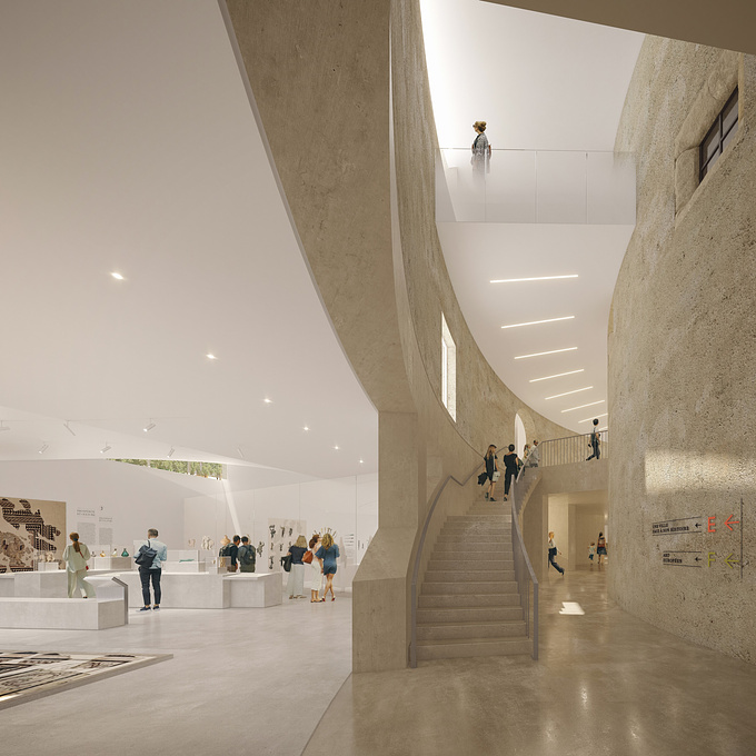 Competition images for the extension of the Musee Rolin in Autun, FRANCE
Architect: h2o architectes
