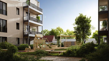 Exterior Visualization of Berlin Pankow - a New Residential Complex in the Heart of Berlin