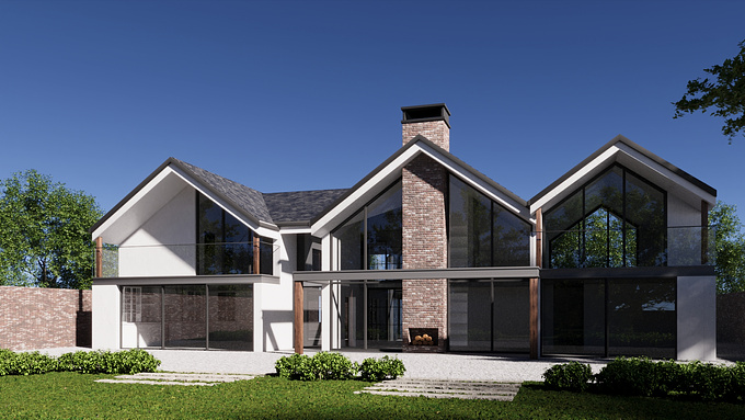Holding simplicity with minimal ideas for family house on renoval exterior design.
