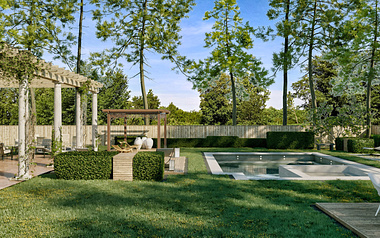 Garden design with swimming pool and Outdoor Area