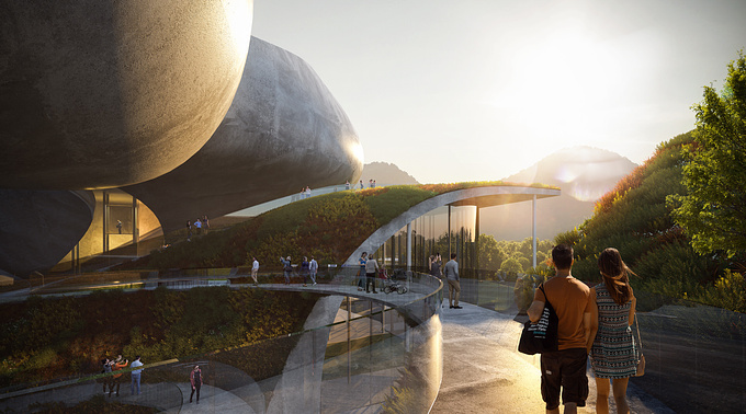 Ennead Architects' Shenzhen Natural History Museum.
Renders by Inplace Visual.
