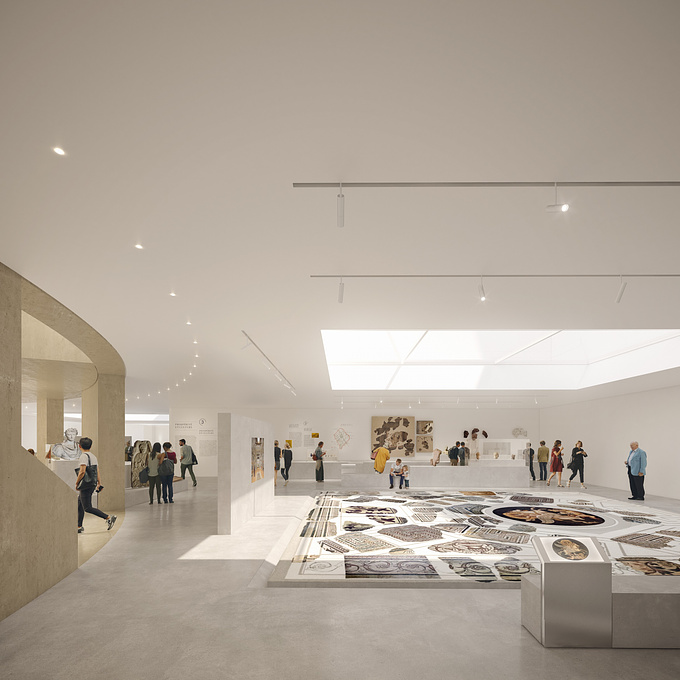 Competition images for the extension of the Musee Rolin in Autun, FRANCE
Architect: h2o architectes