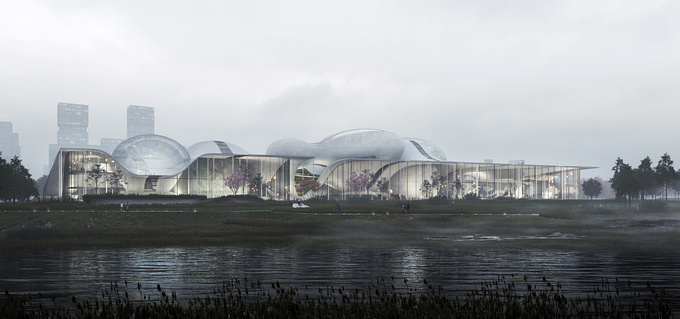 Ennead Architects' Shenzhen Natural History Museum.
Renders by Inplace Visual.
