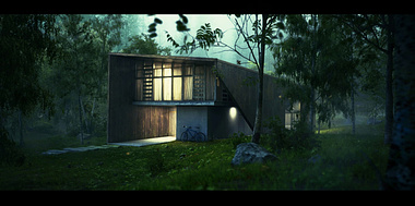 Cubehouse in the woods