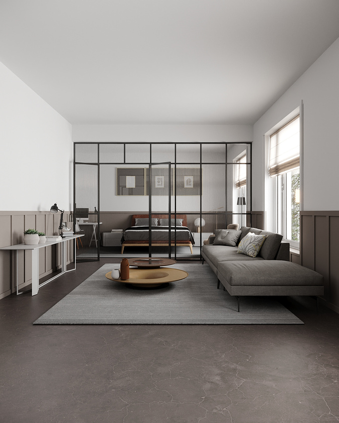 Overcast Apartment
View from the living room and bedroom

Scene from the indoor scenes class at Oficina 3D Training with @anderalencar

In this composition, we use neutral tones and little information to make the environment clean

#3dsmax #coronarender #cgi #archviz #architecture #arquitetura #interiordesign