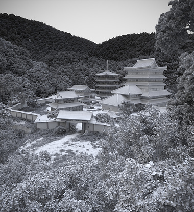 Buddhist temple complex in Japan