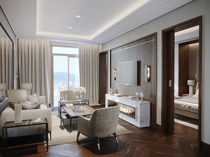 A part of the set of images done for the Hotel Regent Porto Montenegro in Tivat, Montenegro. 
The images were produced for a real-estate brochure used by the client for marketing purposes.