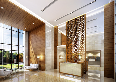 Wuhan Tian Di Lot B9 Residential Entrance Lobby Design