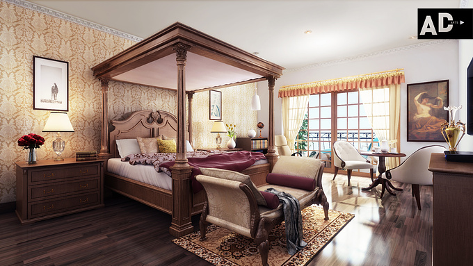 ADarts - http://ad3darts@gmail.com
A Master bedroom design based on classic theme.