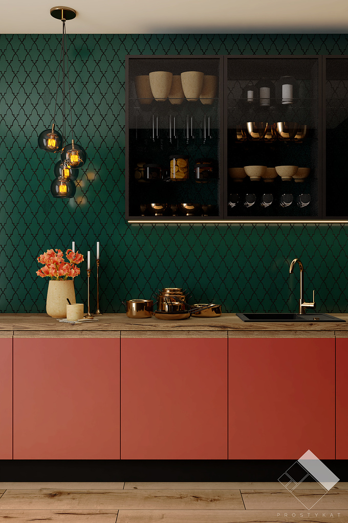 PROSTYKĄT - http://www.prostykat.pl
Went on a walk on Sunday and gathered some leaves, branches and seeds then created an autumn moodboard. Then inspirations struck and made this render of a kitchen.