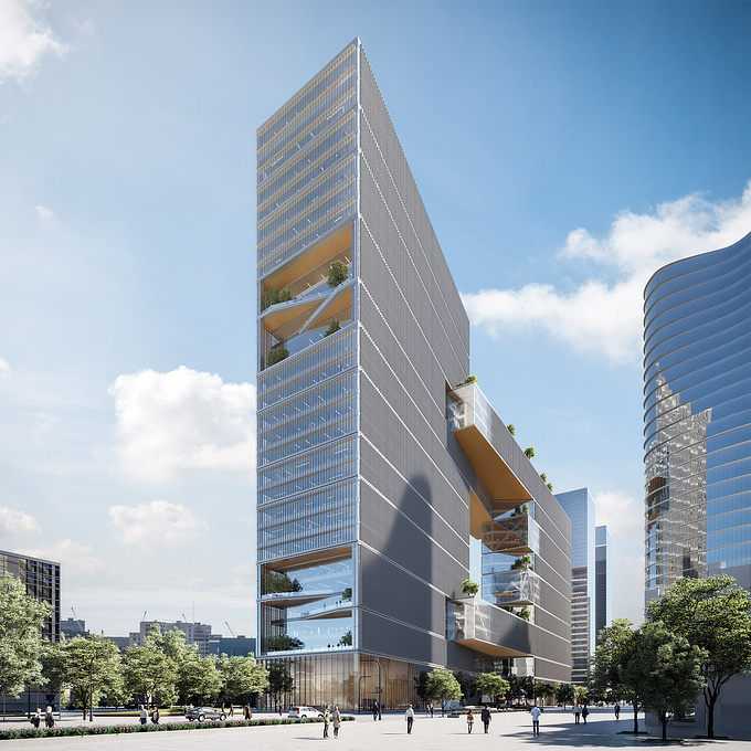 - Category: Commercial / Business Center
- Year: 2020
- Location: Buenos Aires, Argentina
- Client: Skidmore, Owings & Merrill LLP (SOM)
- Description: Office complex design that seeks to extend the commercial district of Catalinas Norte in the city of Buenos Aires towards the coast