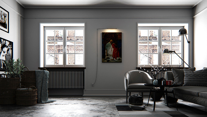 Ali İhsan Değirmenci Creative Workshop
White livingroom atmosferic light,
Done 3Ds Max, Vray, PS.