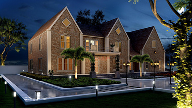 Residential 3d rendering design