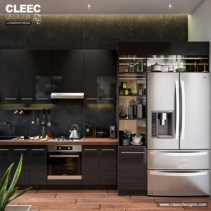 NCHE Tower
Three Bedroom Apartment | Kitchen
Designed by Cleec Designs 
Rendered by Uchechukwu Okolie
Software - Revit Architecture + 3ds Max + Photoshop + Vray

www.cleecdesigns.com