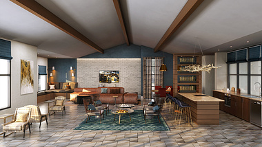 Community Club House Concept by 3D Interior Design Studio 