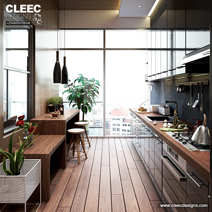 NCHE Tower
Three Bedroom Apartment | Kitchen
Designed by Cleec Designs 
Rendered by Uchechukwu Okolie
Software - Revit Architecture + 3ds Max + Photoshop + Vray

www.cleecdesigns.com