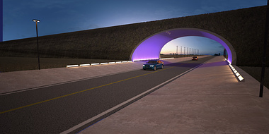 Tunnel lighting with LED fixtures