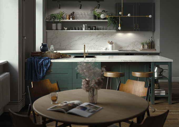 Second CG image we did for custom kitchen campaign.
