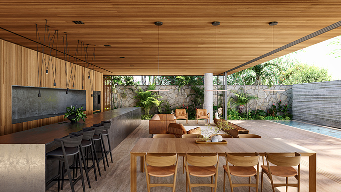 These images are inspired by the Q04L63 House project by mf+arquitetos in Brazil. After having worked on Vray for a long time, I had to test Corona Render. It's a real pleasure to use this rendering engine.
