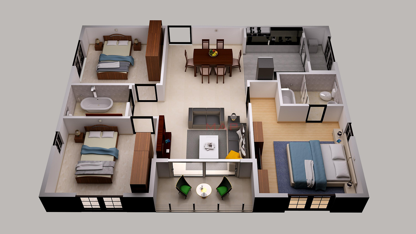3D House Floor Plan Design | Helen Garcia - CGarchitect - Architectural