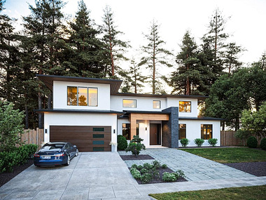 Professional Exterior Visualization of a Prairie Residence in California