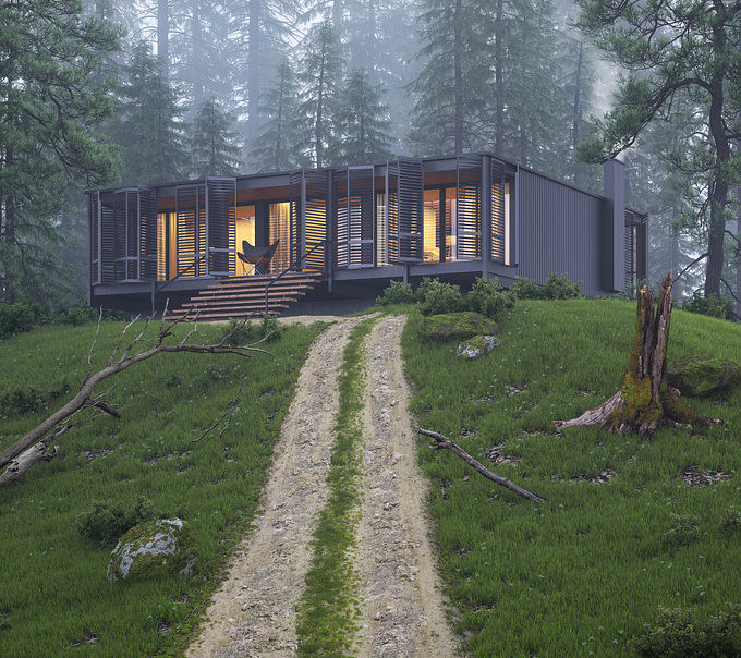 This place is in Iran, Sisangan Forest, Archictect project is AmirHossein Afzalaghaie

And visualization by Mohammad Mansouri
This work is full CG