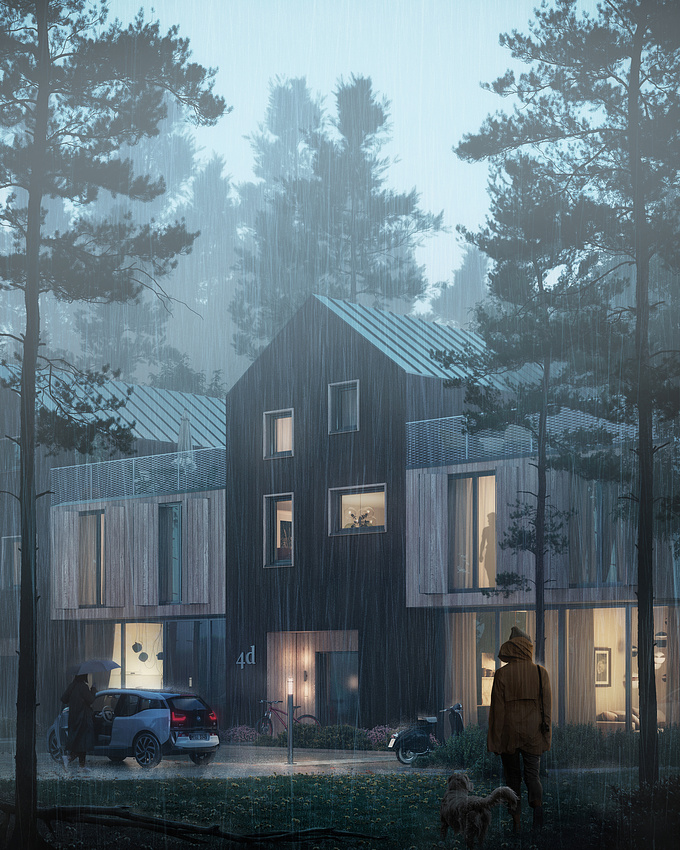 Visequence - http://visequence.com/
Visualization of townhouses in Norway. Tool used: corona renderer, 3ds max, ps.