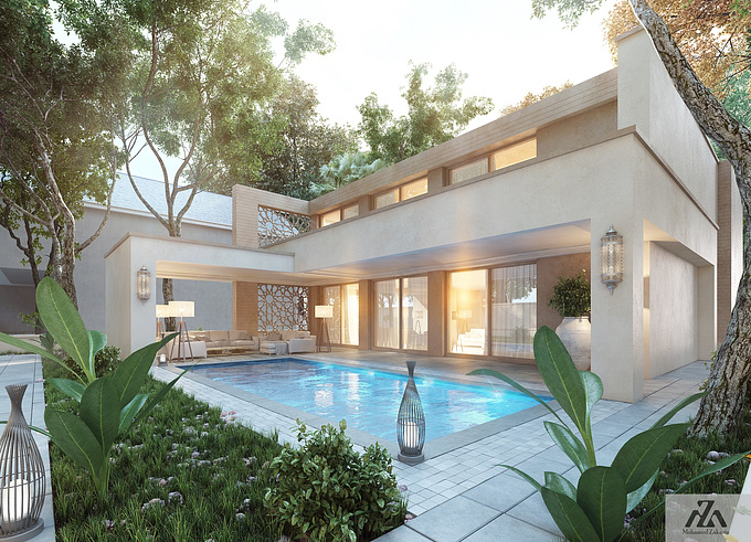 zakrezk - https://www.behance.net/zakrezk
Hi all!

Here's a new project we just finished.
Arabic Modern House

Software used was 3DS Max, Vray, . Models are from EverMotion, and 3Dsky . 

The ligthing is based on a vraylightDome with an HDRI. 


Hope you guys like them!

https://www.behance.net/zakrezk