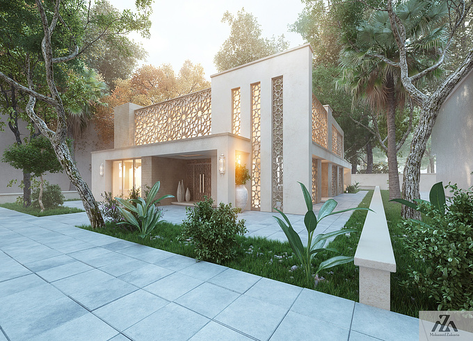 zakrezk - https://www.behance.net/zakrezk
Hi all!

Here's a new project we just finished.
Arabic Modern House

Software used was 3DS Max, Vray, . Models are from EverMotion, and 3Dsky . 

The ligthing is based on a vraylightDome with an HDRI. 


Hope you guys like them!
