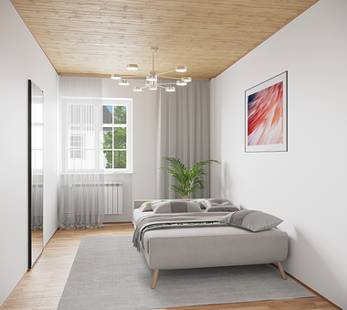 Visualisierung einer Wohnung von 155 qm, inkl. 3D-Grundrisse.