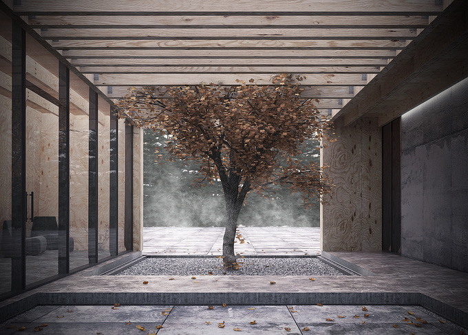 https://www.behance.net/patrickdrescher
University Project.
Design proposal for the new office building for a trucking company. The left side of the building is for the office employees while the right side is used by the truckers. The main material is wood because the surroundings of the property are very natural. When I visited the site it was a really foggy and cloudy day so i chose that mood for the visualizations.
 
Created with Autodesk Revit, 3ds Max, Vray, PS

Hope you guys like it! C&C are welcome!
Thanks!

More of my work on:  