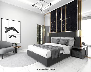 Luxury Master Bedroom - Monochrome Design