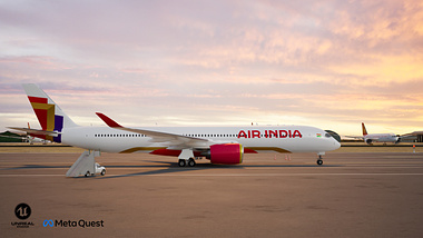 Air India Visualization in Unreal Engine 5 for Virtual Reality Experience
