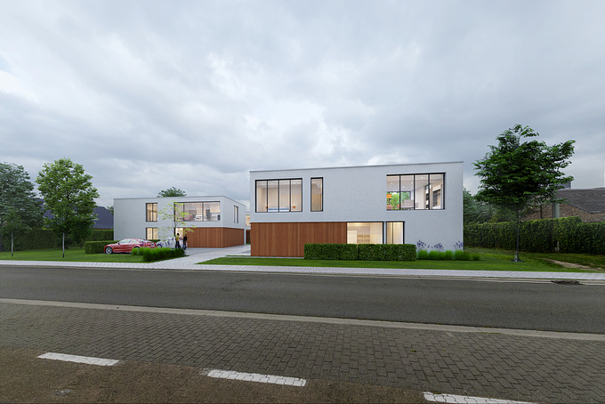 photo montage and cgi for a residential project in Belgium