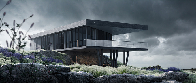 Architectural 3D visualization of a private house in Norway