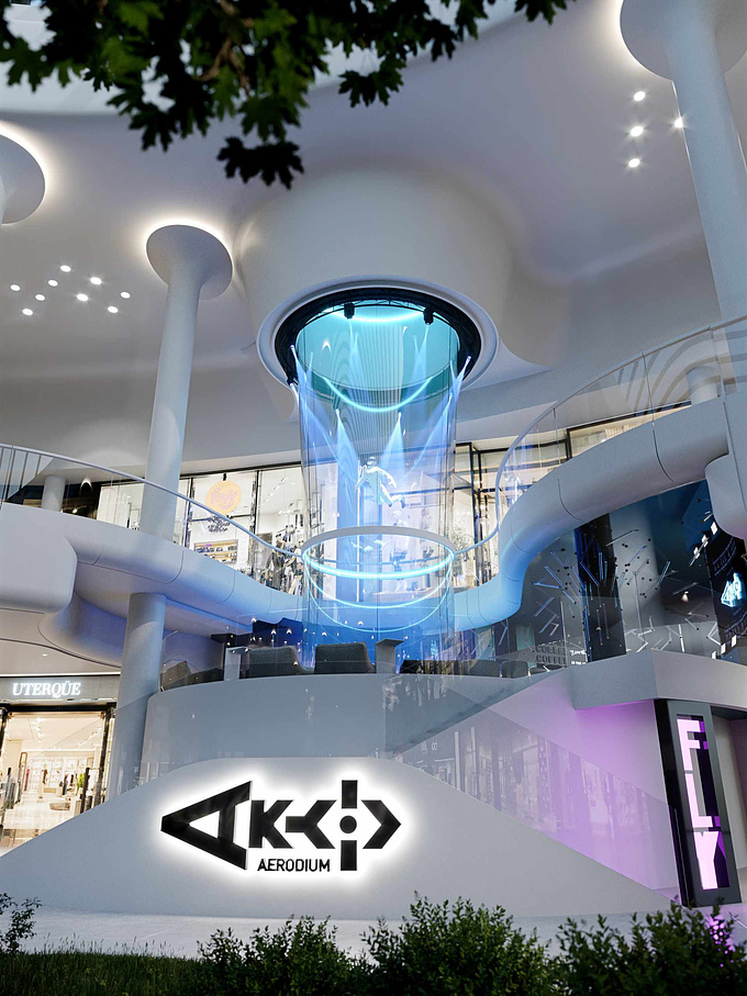 These images were made for Aerodium Technologies to use for clients needs and advertisment purposes. Also, check out our 360 degree rendering made for Aerodium lobby in Kiev, Ukraine! https://kuula.co/post/7SPzy 

Aerodium Technologies offers designing, manufacturing and maintaining wind tunnels made for human flying simulations. Seeing the work all around the world and year-to-year innovation by world class designers and engineers was an inspiring and almost addictive experience. Don't forget to try one for yourself!