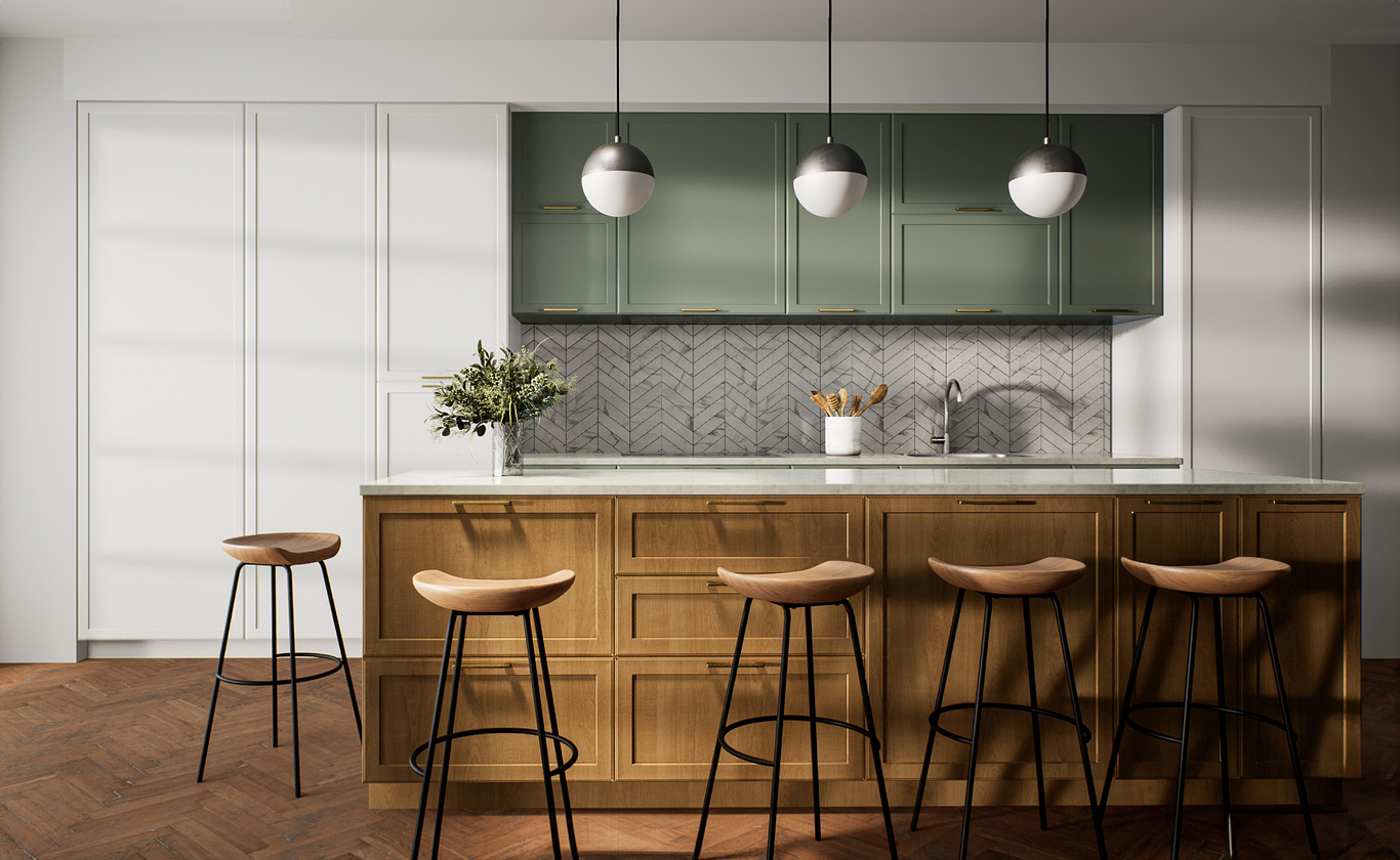 Thermoform kitchen front design | Lunas Visualization - CGarchitect ...