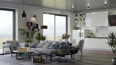 3d visualization living room