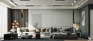 Modern Living Room Design and Visualization