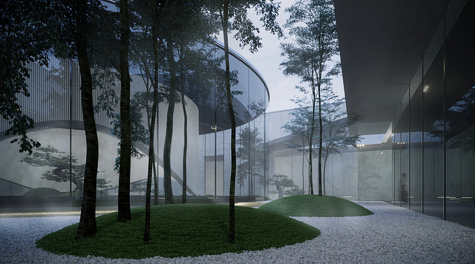 Glass Pavilion 
Rendered by Pixel
Architect: UMiA

copyright @Pixel and @UMiA