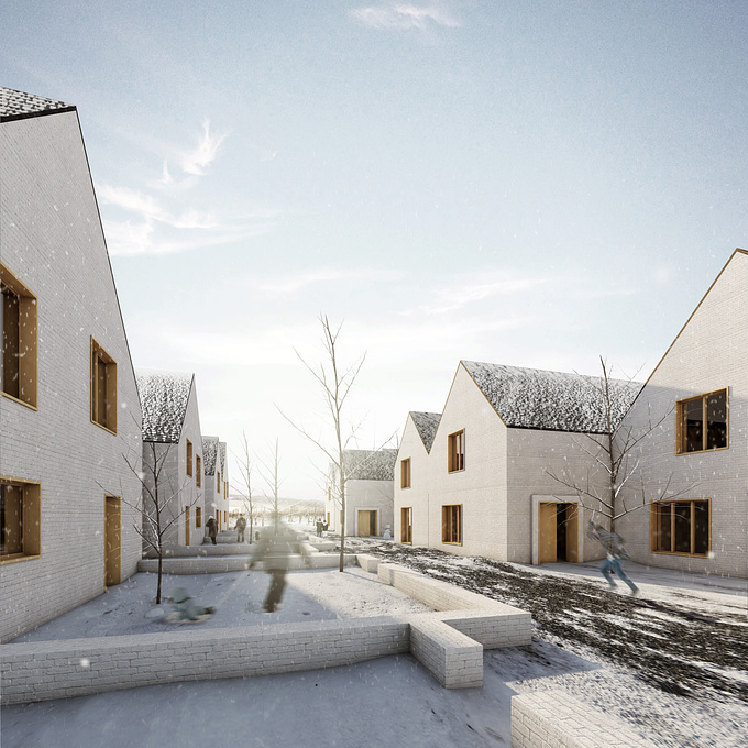 Housing project, rendered with Cinema 4D and finished with Photoshop