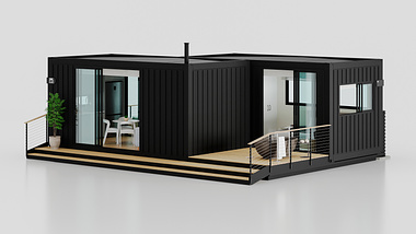 Modular Cabin Accommodation | 2-Module Unit | Studio Lighting