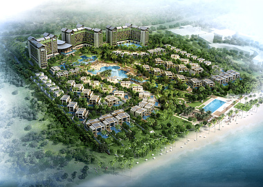 Hainan Island Sanya Resort Hotel Design Aerial View