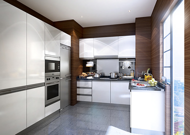 Wuhan Tian Di Lot B9 Residential Kitchen Options Design