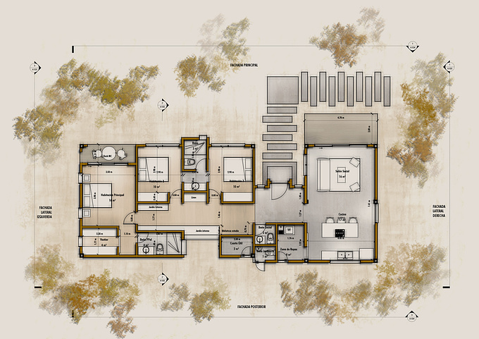 MC House. Own architectural design... 
3Dz Max, Corona Rendere, Photoshop