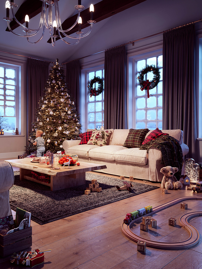 Christmas and New Year are coming soon! =) 

3ds Max, Corona Renderer, Quixel Megascans, and Adobe Photoshop